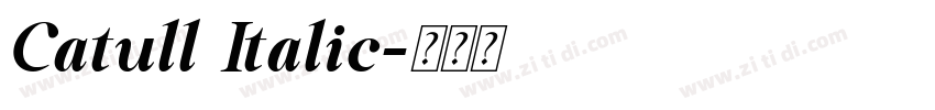 Catull Italic字体转换 Catull Italic字体转换